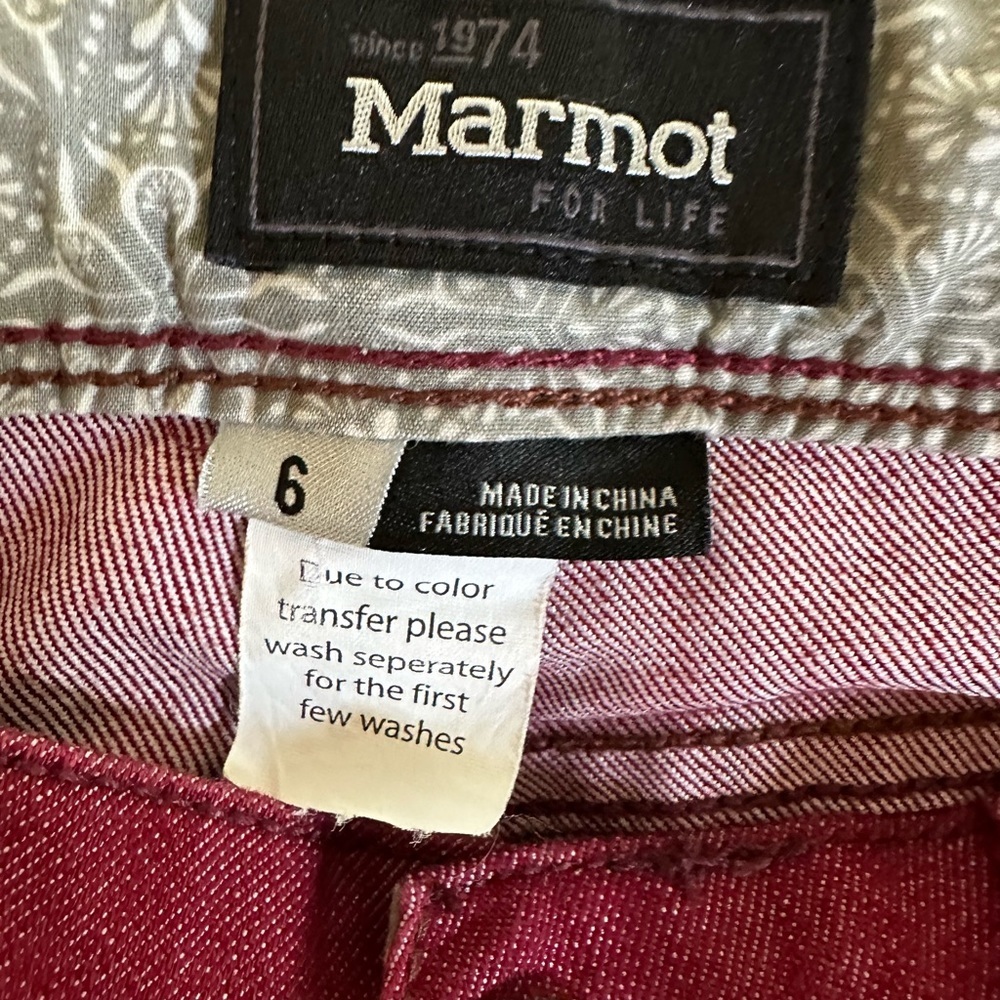 Marmot Red Jeans - Picture 2 of 5